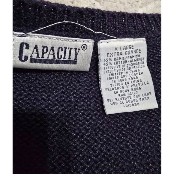 Capacity Women's Color-block Knit Vest Harvest Indie Embroidered V Neck Size XL - Picture 11 of 13